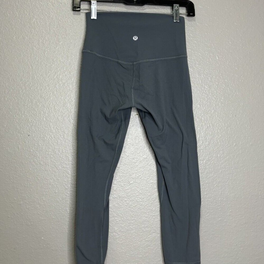 Lululemon Align Pant Size 4 Crop 21" Solid Chambray Blue Nulu High-Rise